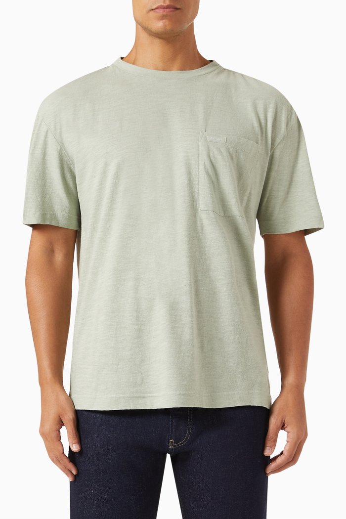 Pocket T-shirt in Organic Cotton, Green