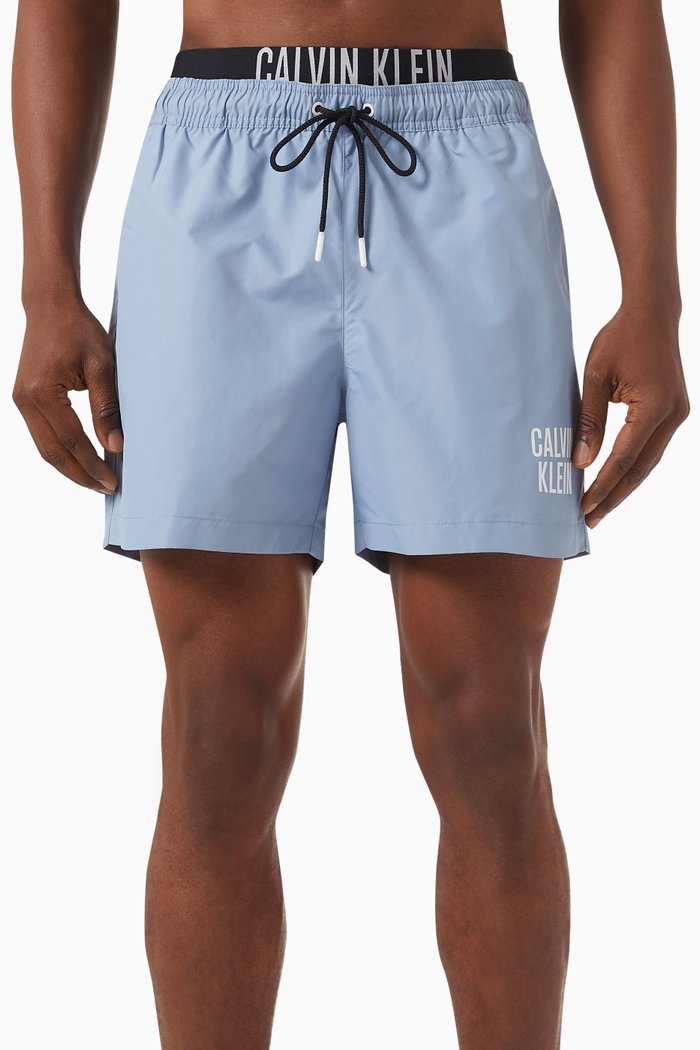 

Double Waistband Swim Shorts, Blue
