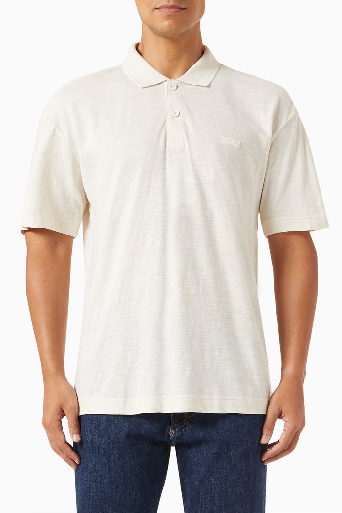 

Polo Shirt in Cotton Blend, Neutral