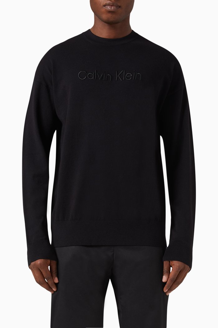 

Logo Sweater in Tencel Blend, Black