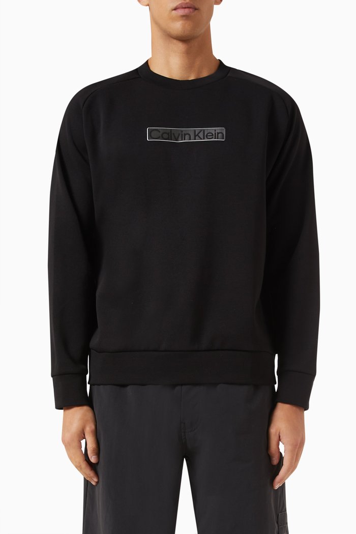 

3D Logo-patch Sweatshirt in Cotton-blend, Black