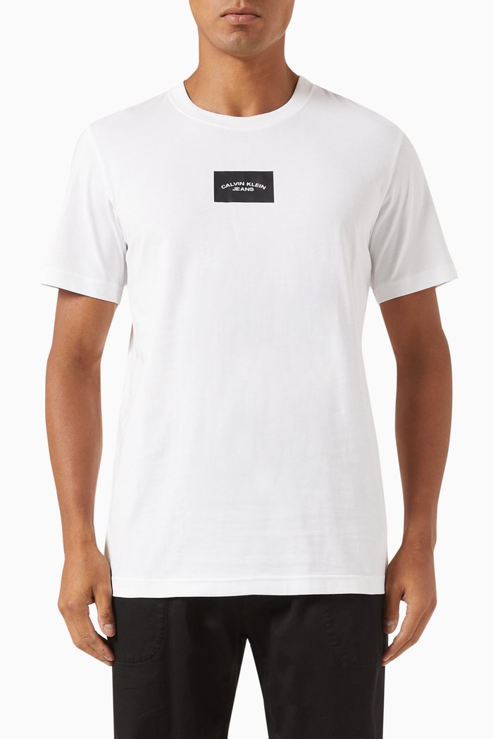 Box Logo T-shirt in Organic Cotton-jersey, White