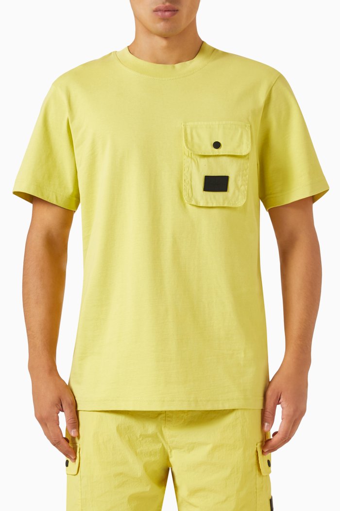 

Relaxed Pocket T-shirt in Organic Cotton-jersey, Gold