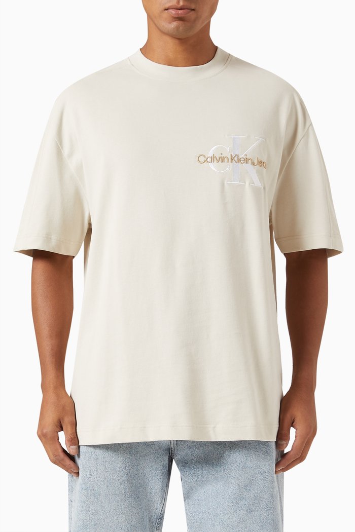 

Monologo T-shirt in Cotton, Neutral