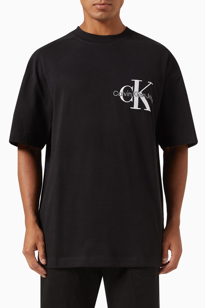 

Monologo T-shirt in Cotton, Black