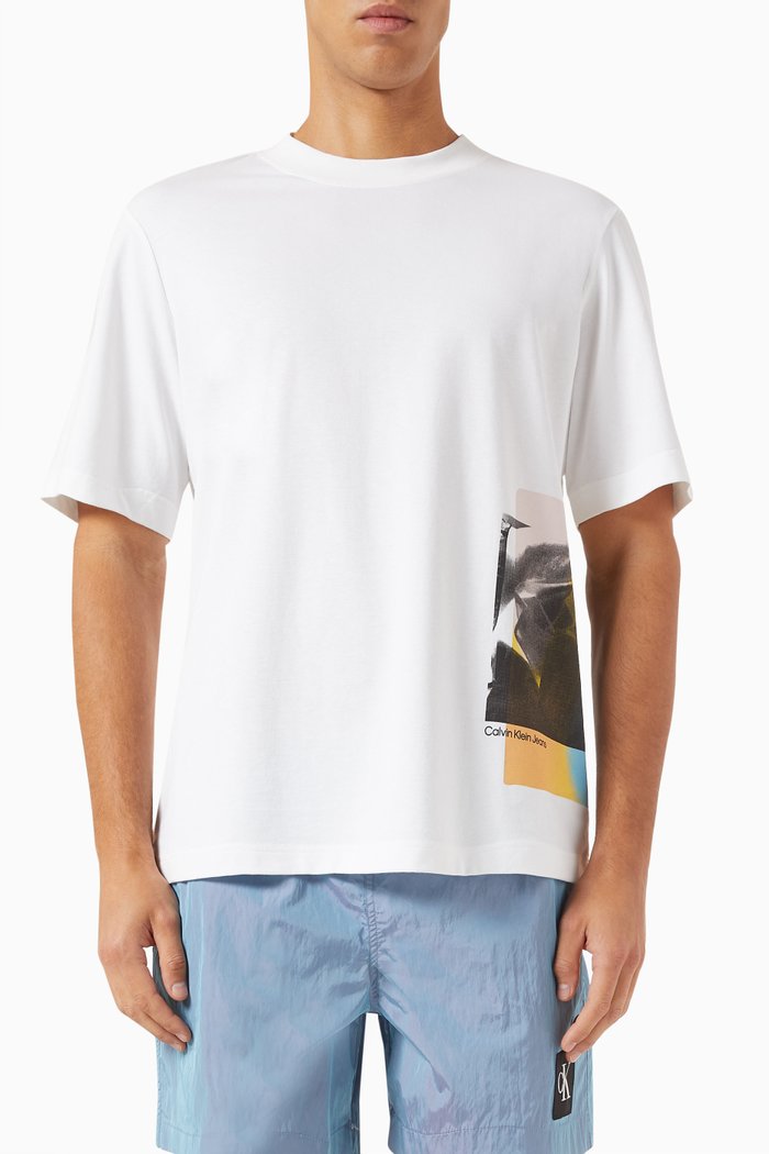 

Graphic Photo-print T-shirt in Cotton-jersey, White
