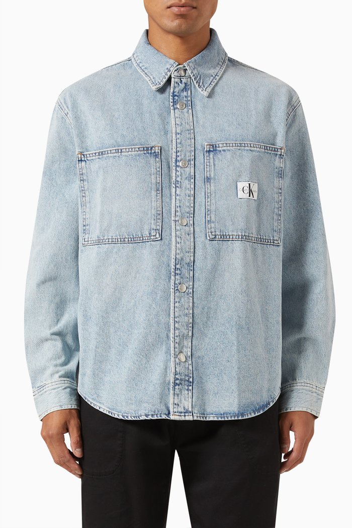

Relaxed Fit Shirt in Denim, Blue