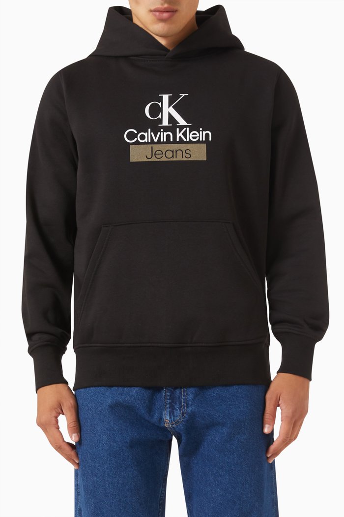 

Stacked Archival Hoodie in Cotton-blend, Black