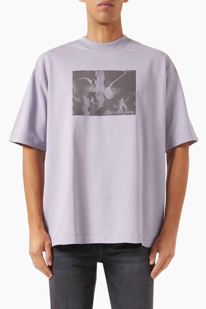 

Graphic-print Logo T-shirt in Cotton-jersey, Purple