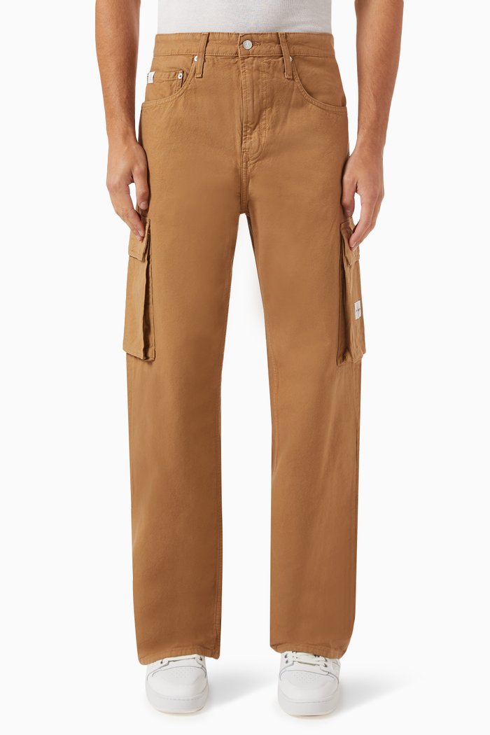 

Cargo Pants in Cotton-canvas, Brown
