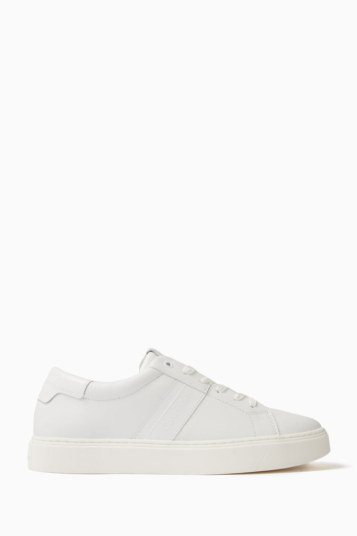 

Clean Cupsole Sneakers in Leather, White