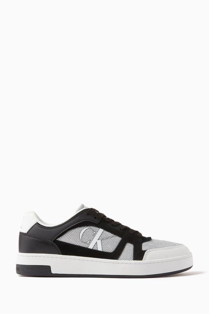 

Basket Cupsole Sneakers in Leather, White