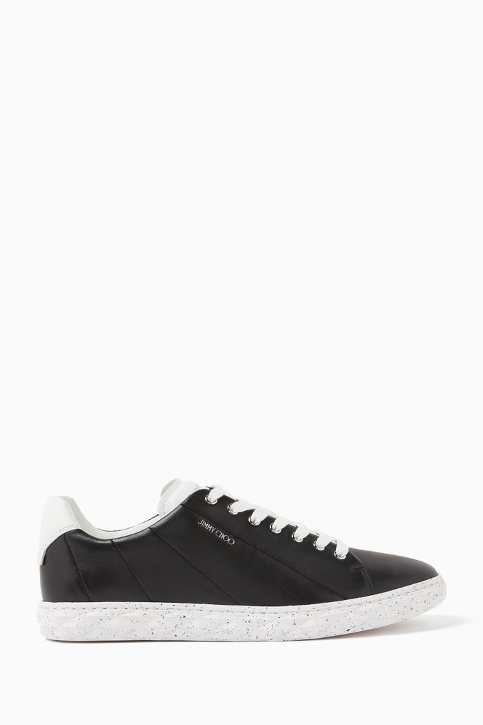 

Diamond Light Low-Top Sneakers in Nappa Leather, Black