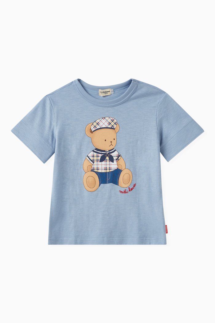 

Captain Bear T-Shirt in Cotton, Blue