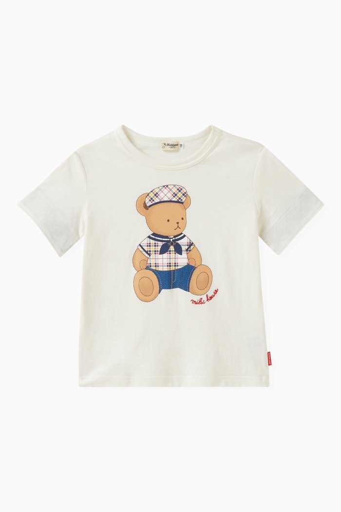 

Captain Bear T-shirt in Cotton, White