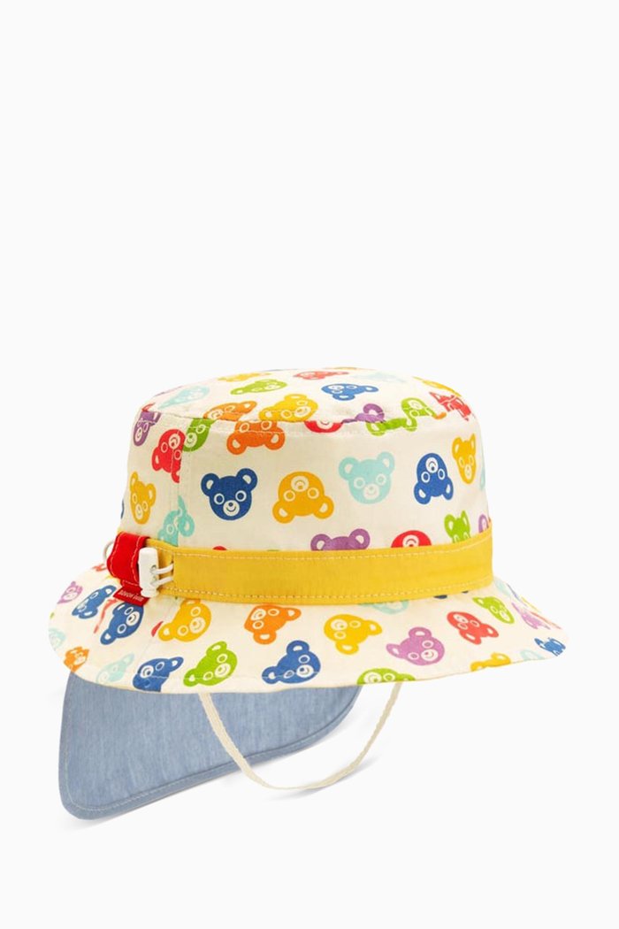 

Pucci Bear UV Protection Hat in Cotton, White