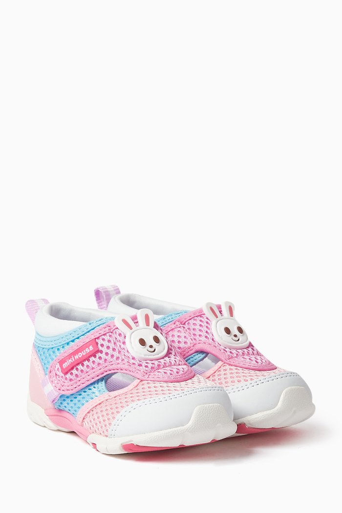 

Bear Velcro Sneakers in Mesh, Purple