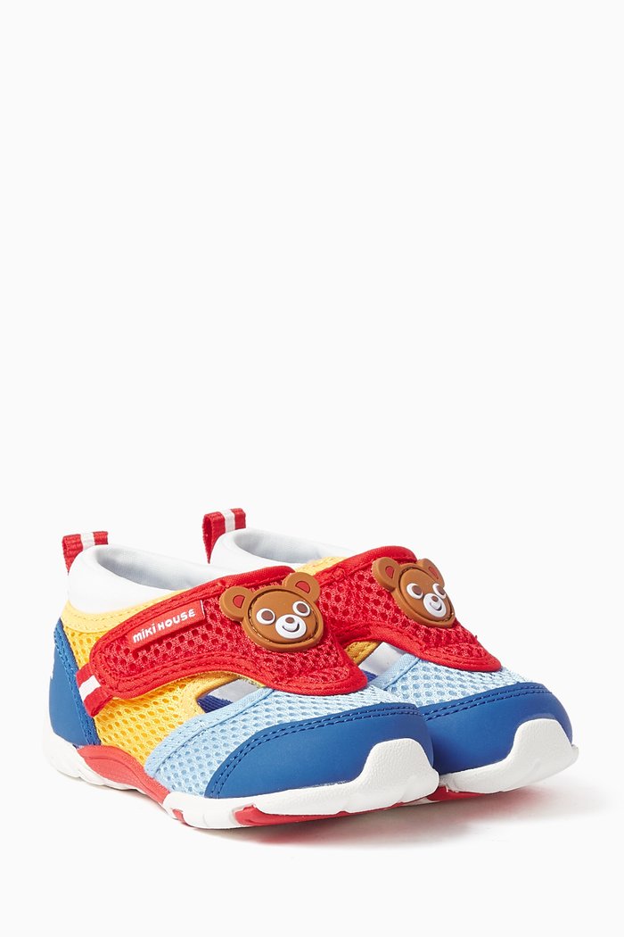 

Bear Velcro Sneakers in Mesh, Red
