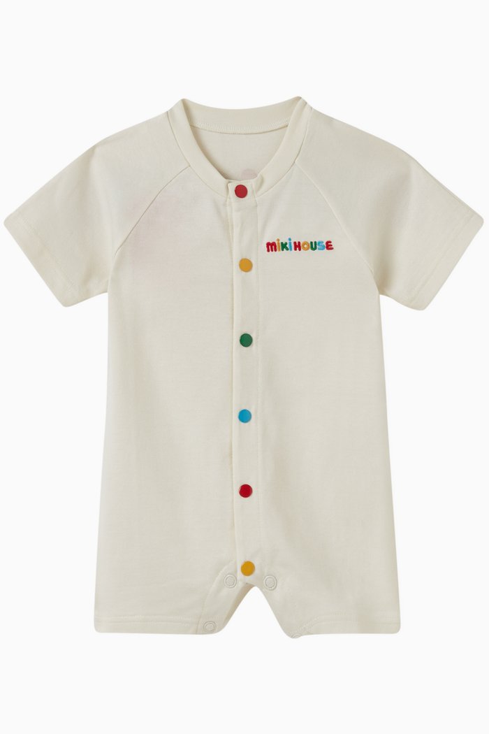 

Logo Romper in Cotton, White