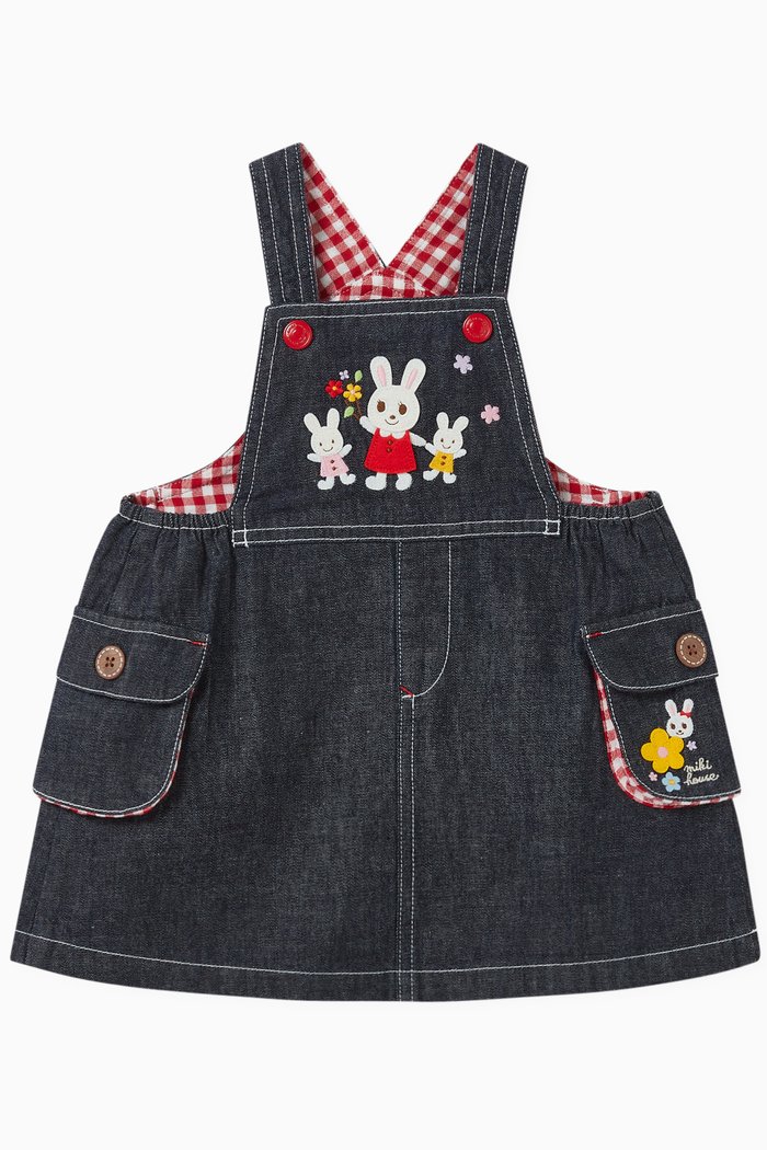 

Rabbit Dungarees in Denim, Blue