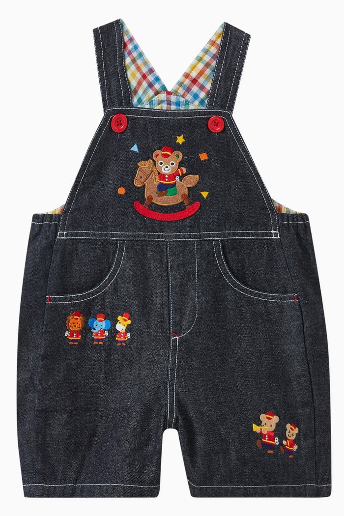 

Pucci Bear Dungarees in Denim, Blue