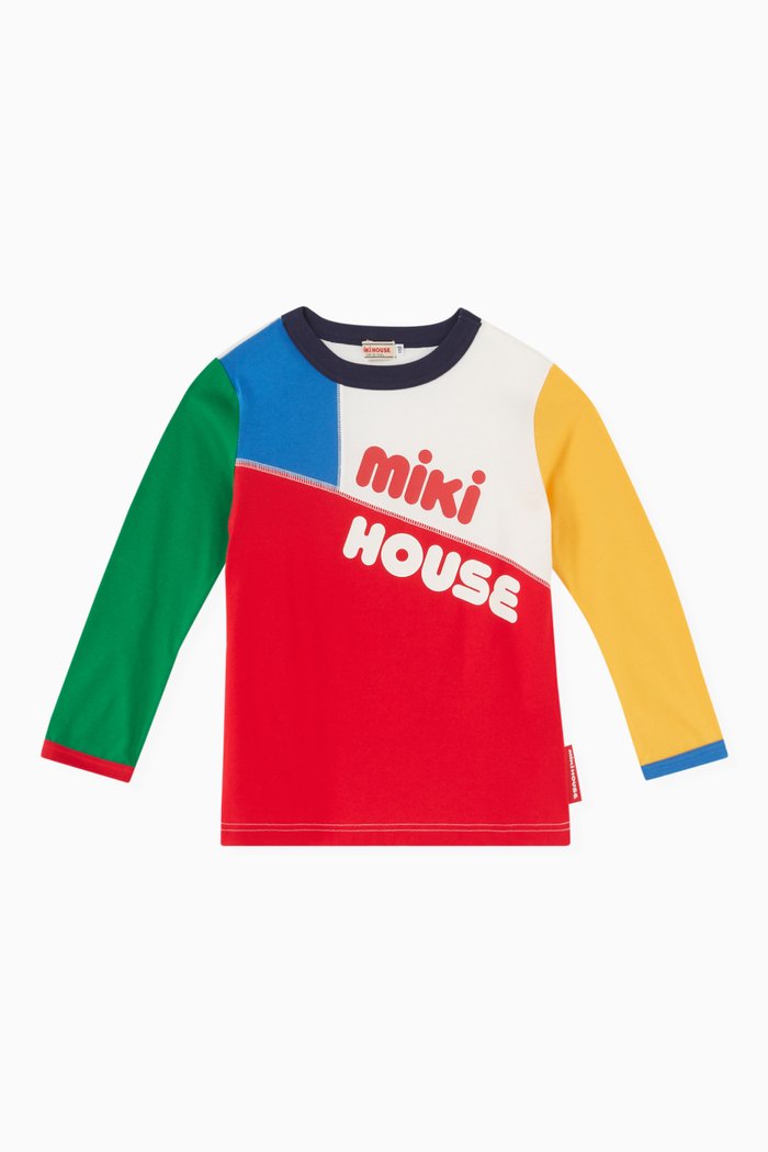 

Colour-block Logo T-shirt in Cotton Jersey, Multicolour