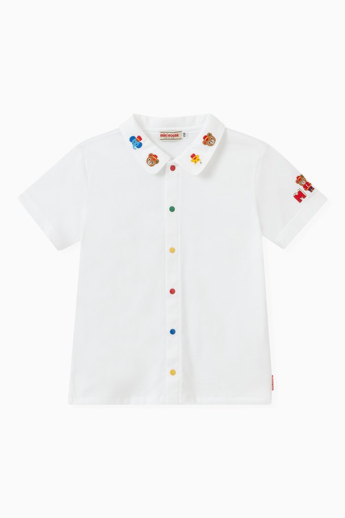 

Pucchi Embroidery Blouse in Cotton, White