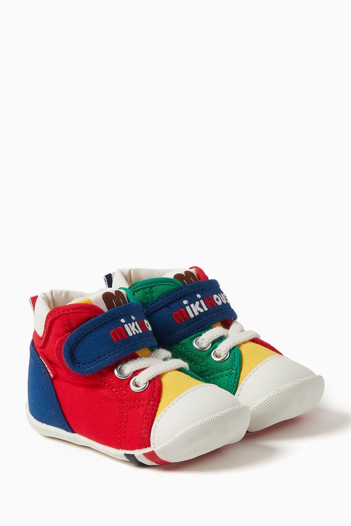 

Logo Velcro & Lace Sneakers in Canvas, Multicolour