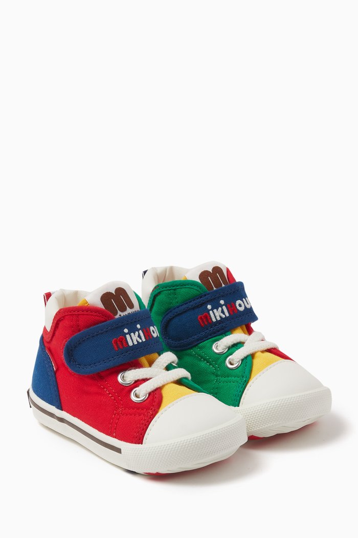 

Logo Velcro & Lace Sneakers in Canvas, Multicolour