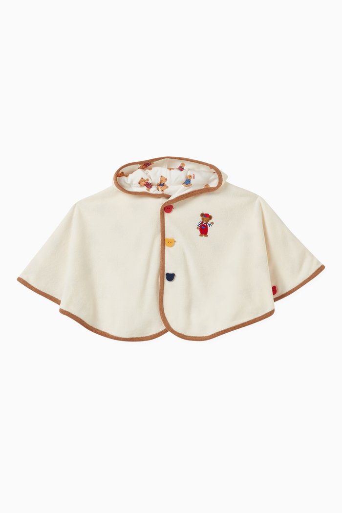 

Reversible My Little Teddy Poncho in Soft Terry Jersey, Neutral