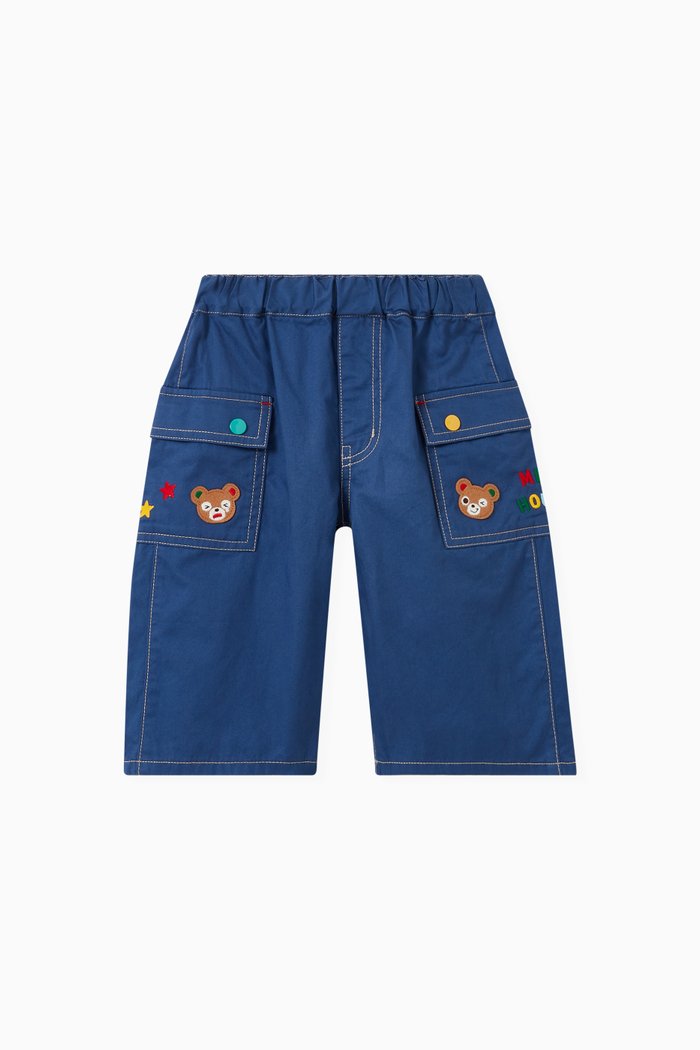 

Bear Pocket Shorts in Cotton, Blue