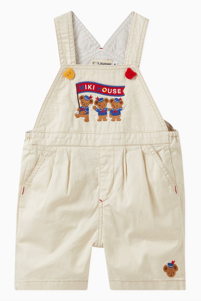 

Bear Sailor Overalls in Cotton, Neutral