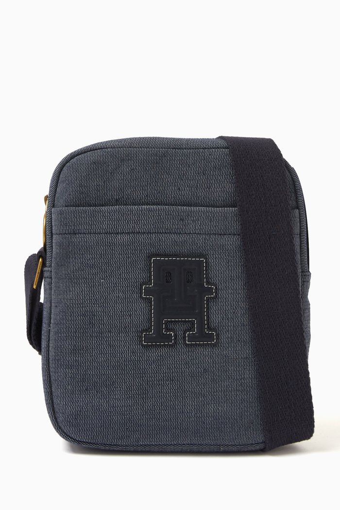 

TH Monogram Mini Reporter Bag, Blue