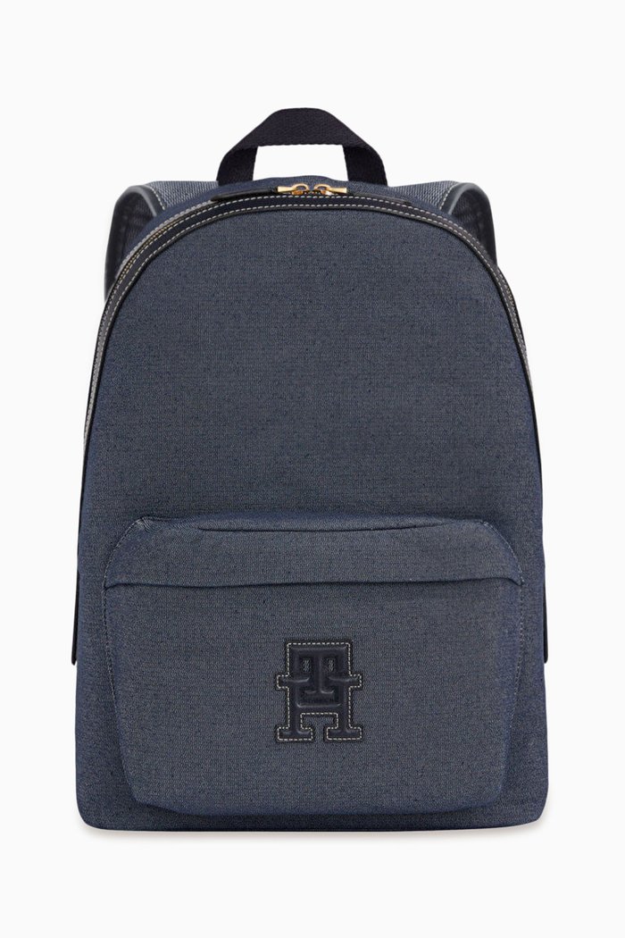 

TH Monogram Backpack in Denim, Blue