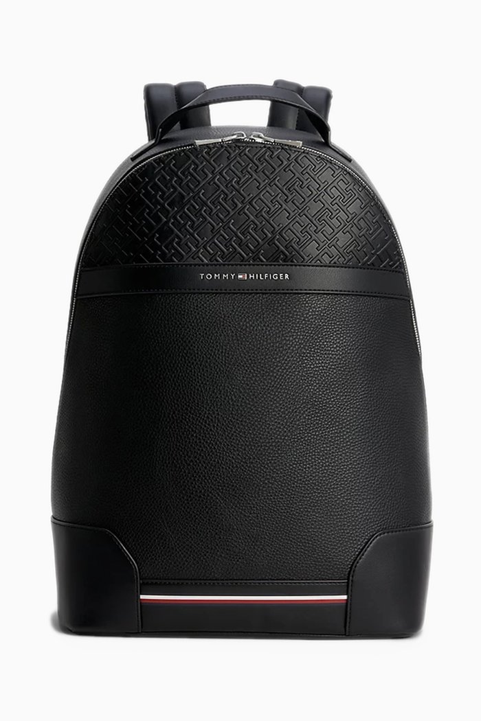 

TH Central Backpack in Faux Leather, Black