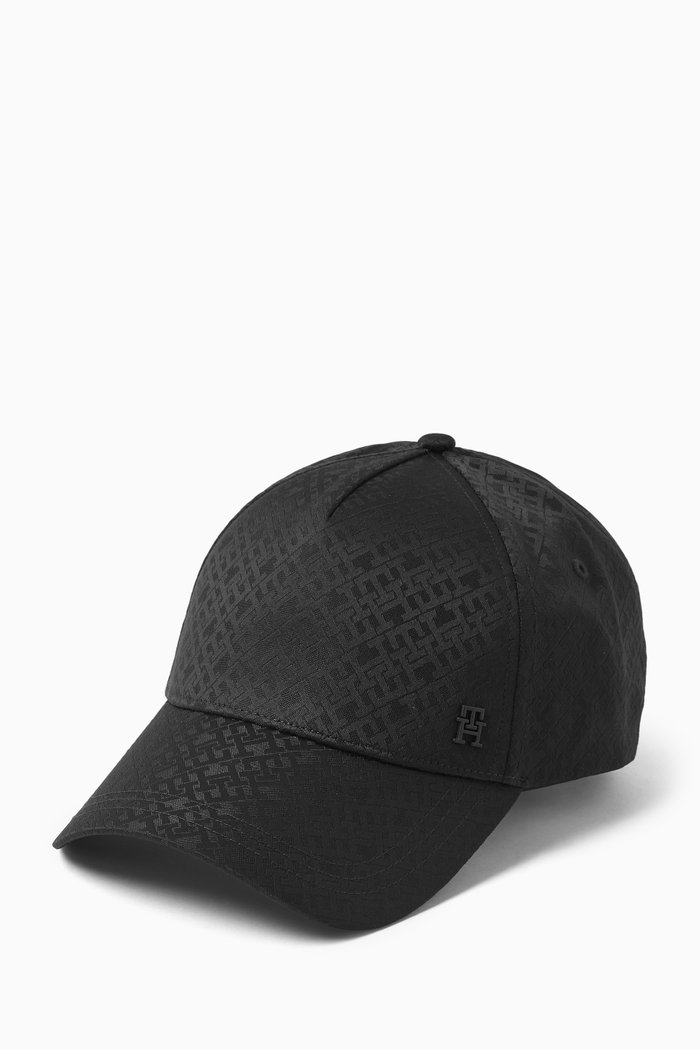

Elevated Signature Monogram Cap in Recycled Fabric, Black