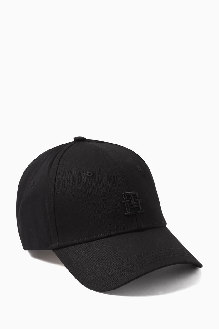 

TH Monogram Cap in Cotton Twill, Black