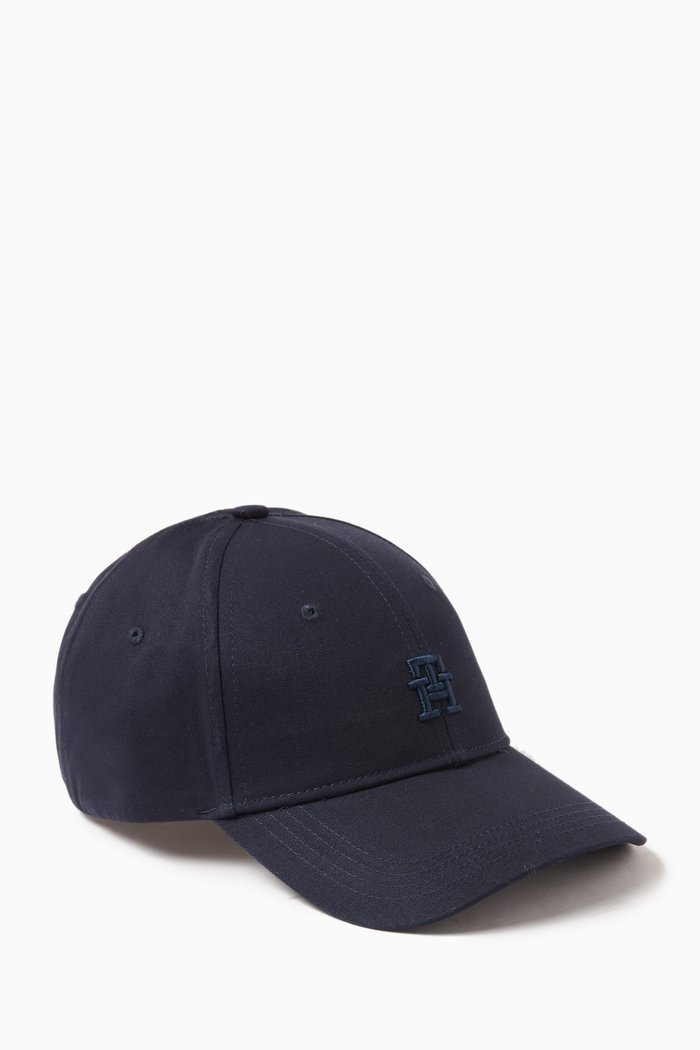 

TH Monogram Cap in Cotton Twill, Blue