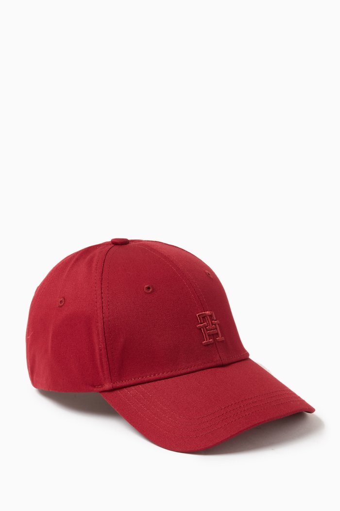 

TH Monogram Cap in Cotton Twill, Red