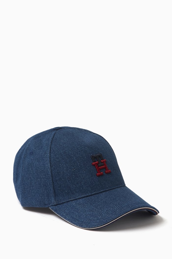 

Mono Logo Cap in Denim, Blue