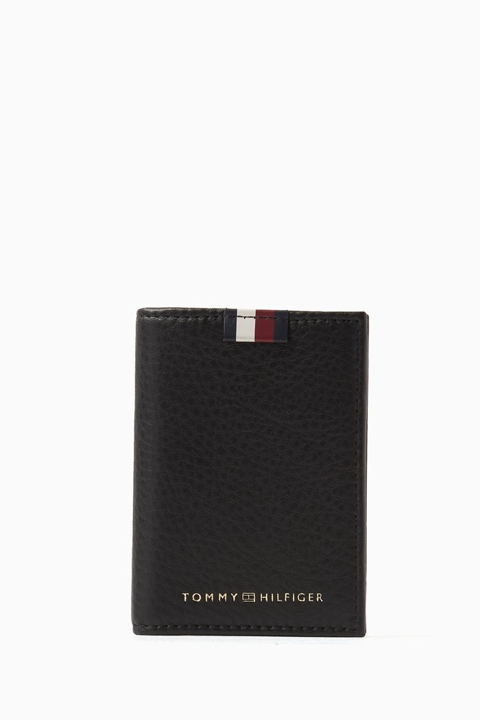 TH Bifold Wallet in Premium Leather, Black