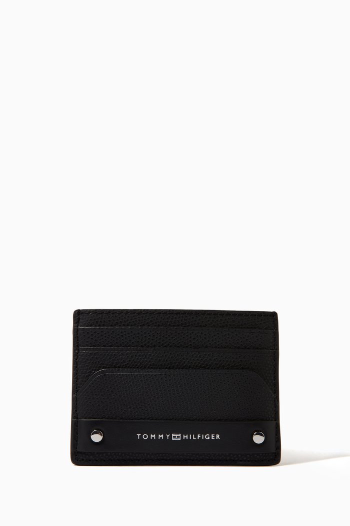 

Business Logo Card Holder in Leather, Black