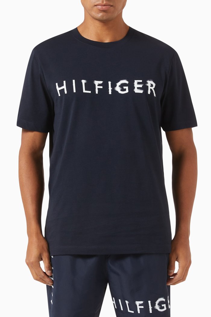 

Crafted Logo T-shirt in Cotton Jersey, Blue