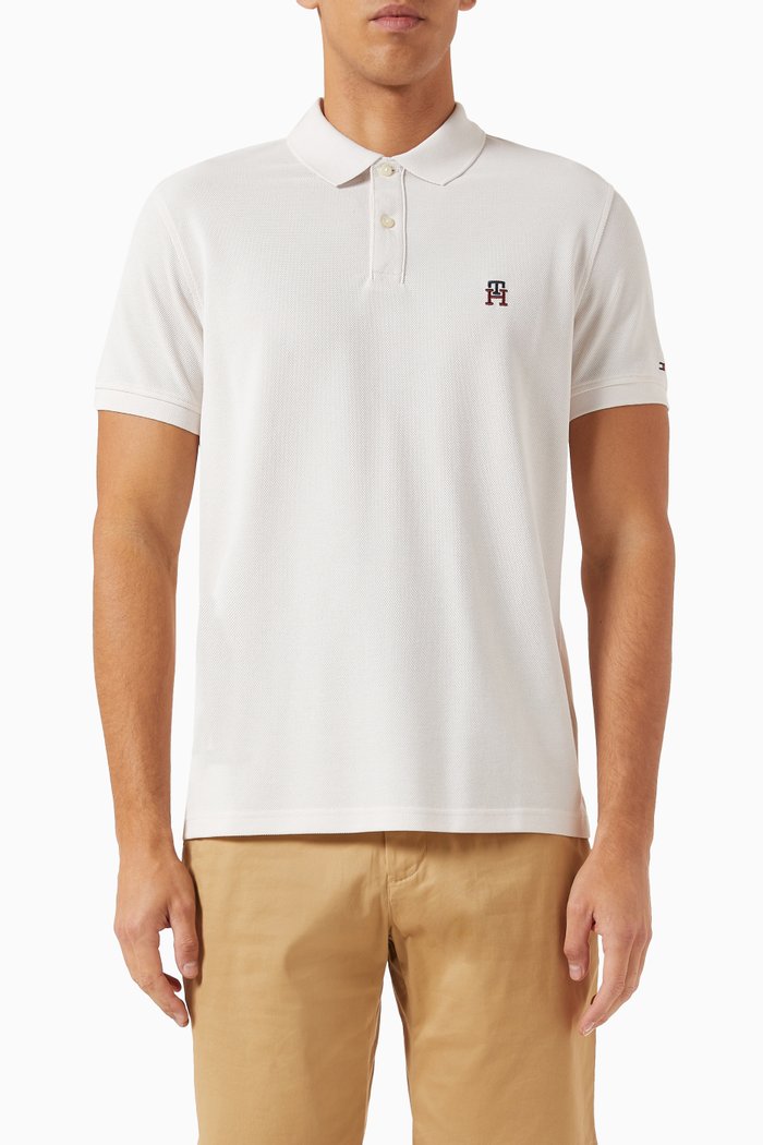 

Monogram Polo in Cotton-poly Blend, Neutral