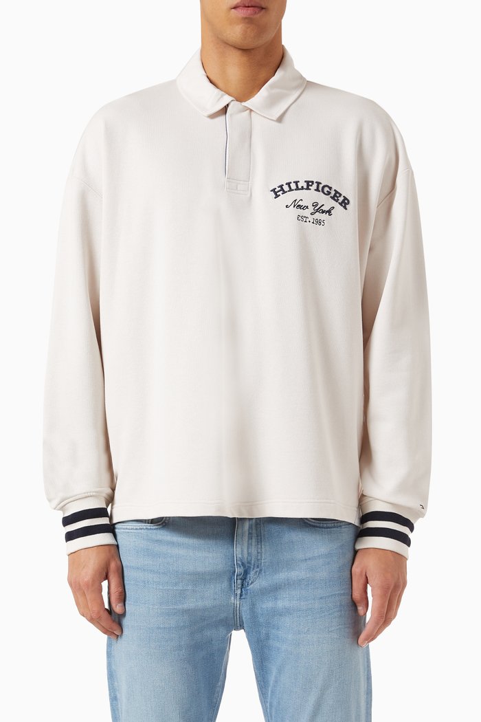 

Prep Rugby Shirt in Circulose© Blend Fleece, Neutral
