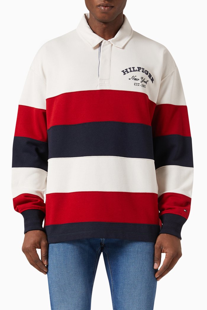 Rugby Polo Shirt in Cotton, Neutral