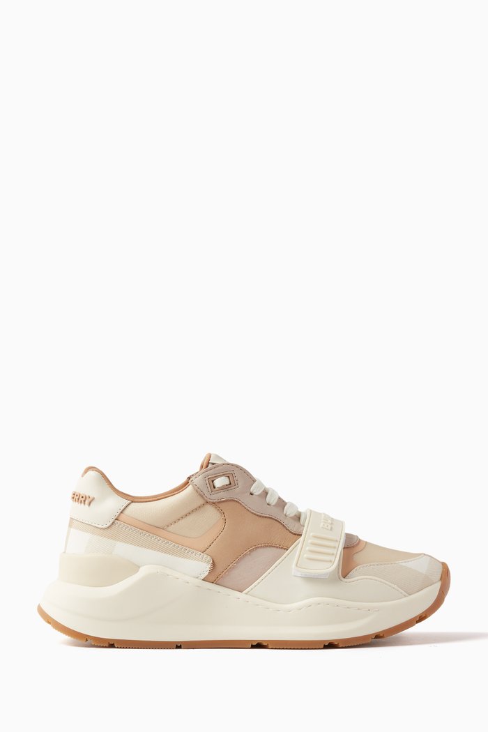

Ramsey Sneakers in Leather, Nylon & Suede, Neutral