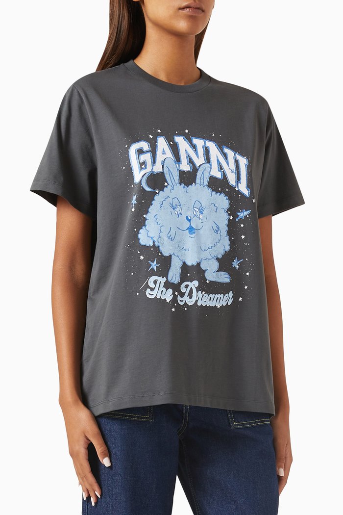 

Dream Bunny Relaxed T-shirt in Organic Cotton-jersey, Grey