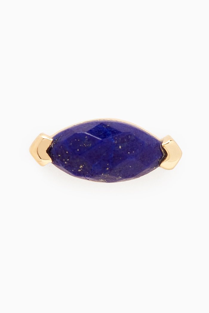 

Nomad Lapis Lazuli Single Earring in 18kt Gold-plated Sterling Silver, Blue