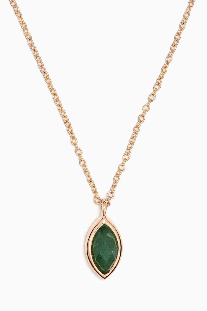 

Nomad Aventurine Necklace in 18kt Gold-plated Sterling Silver, Green